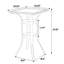 Tabourets de bar extérieurs bruns - Chaises de 3 pièces avec table pour le jardin, la piscine, le balcon, la terrasse et 3 chaises faciles à assembler pour la cour