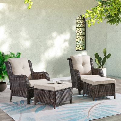 Bonia Outdoor Lounge Chair with Ottoman