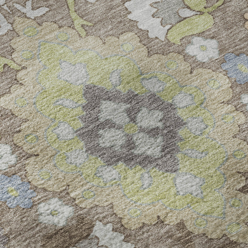 Tapis oriental Corum AMF1002 lavable à la machine de qualité supérieure, Rectangulaire 8 pi x 10 pi