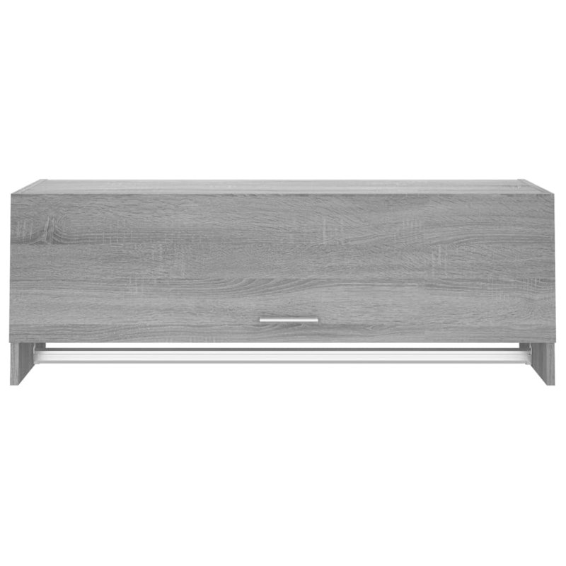 Ayanle 1 Door Wardrobe, 35cm H x 100cm W x 32.5cm D, Grey Sonoma