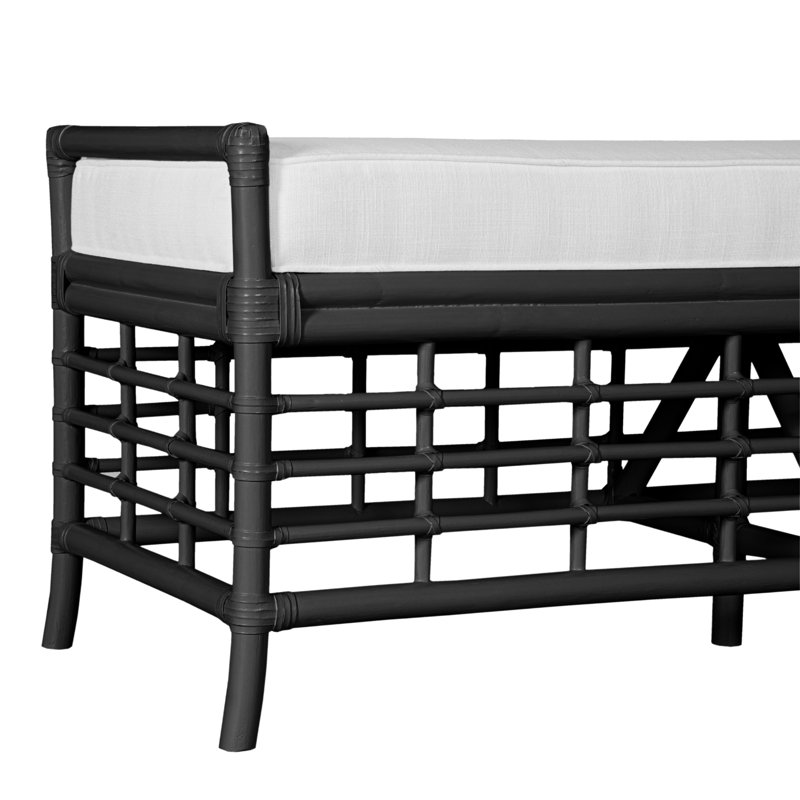 Luna Upholstered Bench, Black
