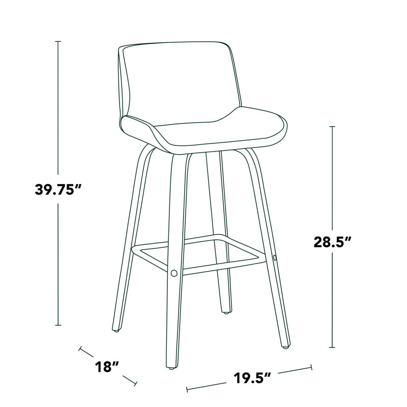 Santi Fixed-Height Barstool - Set Of 2, Black