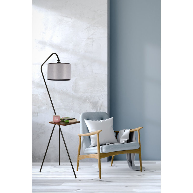 Lampe de table sur pied 73 "Spann, gris