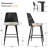 Briahnna 27" Upholstered Boucle Rattan Full Back Counter Stool Set of 3-566296425
