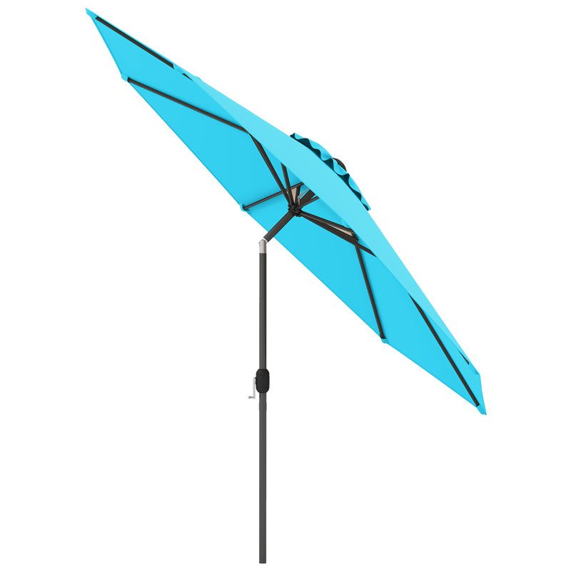 Parasol de marché 9 pi Watterson, 8 pi X l 10 pi L 10 pi. D, Bleu