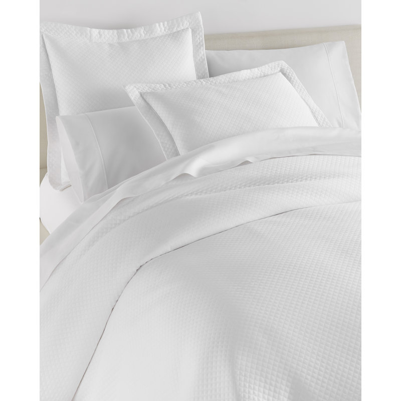 Oxford Cotton Blend Coverlet, Twin Coverlet, White