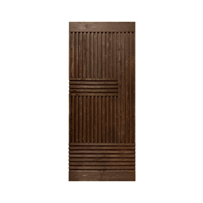 Porte de grange lambrissée peinte en bois sans trousse de quincaillerie d'installation