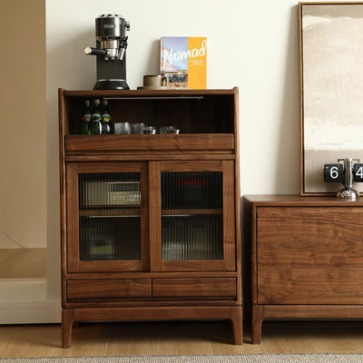 Guardrail Glass Sliding Door Accent Cabinet