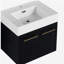Meuble-lavabo mural de 24 po avec lavabo en résine épaisse