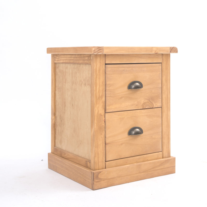 Sarkar 45cm W Solid + Manufactured Wood Bedside Table, Squared