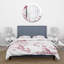 Magnifiques oiseaux roses - ensemble de housse de couette traditionnel - microfibre de polyester-66393147
