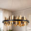 Lustre cylindrique en laiton à 1 lumière DEL de 23,5 po Highclere