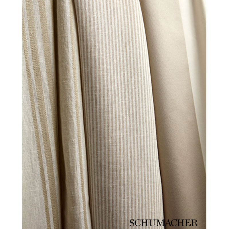 Wesley Ticking Stripe Fabric, Sand