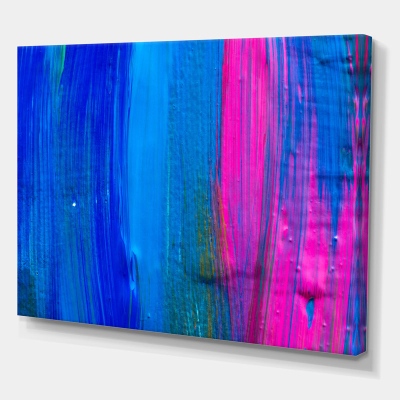 Huile sur toile, composition texturée V - reproduction d'art sur toile, Toile tendue, H 36 po x l 46 po x P 1,5 po