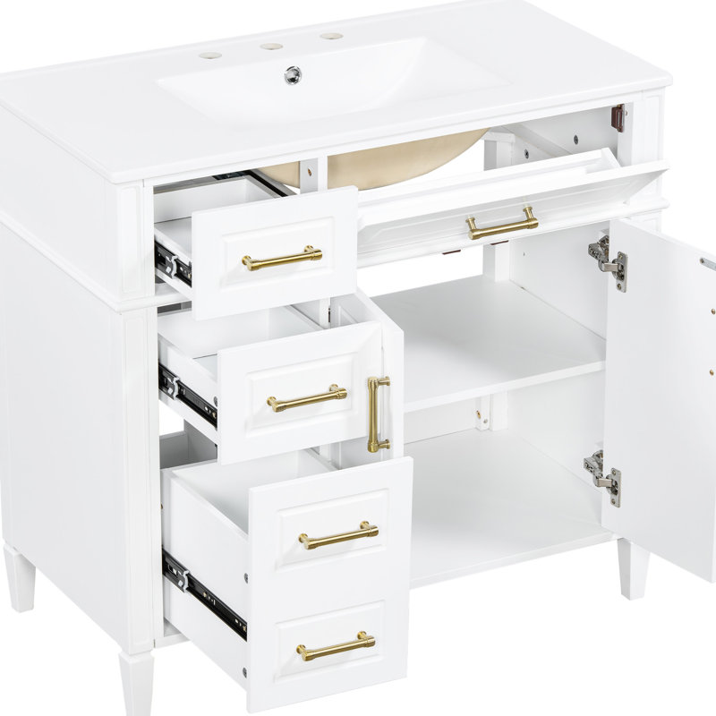 Meuble-lavabo simple 36 po blanc