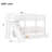 Twin over Twin Bunk Bed with Storage Staircase, Slide and 2 Drawers, White-1047036076