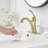 Single-Hole Single-handle Bathroom Faucet with Drain Assembly-95166387