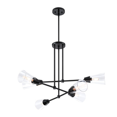 Lustre géométrique à 6 lumières