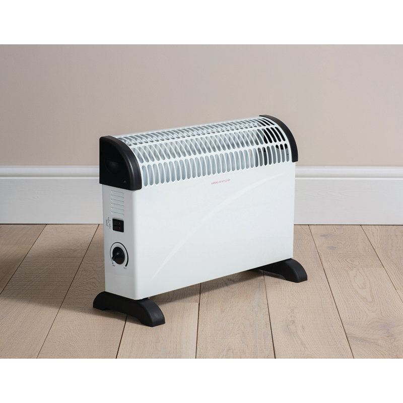 Daewoo 2000 Watt Electric Radiator Space Heater with Adjustable Thermostat