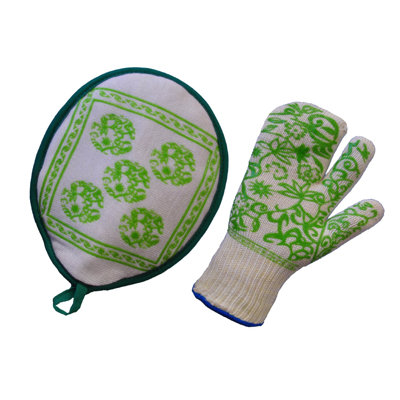 G & F Products Floral Dupont Nomex Oven Glove