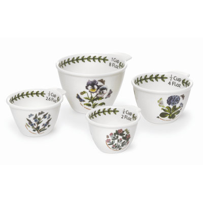 Portmeirion Botanic Garden 4-Pieces Glass Measuring Cup Set