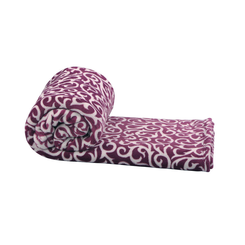 Couverture en flanelle de microfibre Nika, Magenta