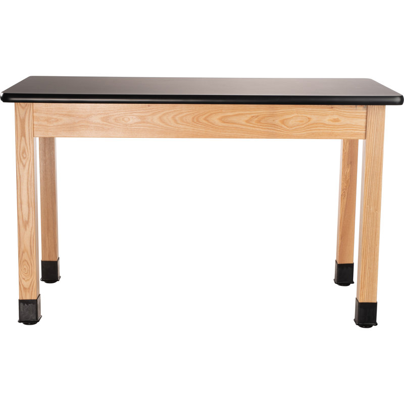 48" Oak and Black Laminate Science Table