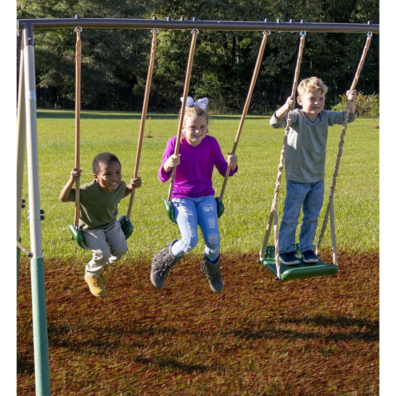 Crestview Outdoor Playset with Swings, Slide, and See Saw