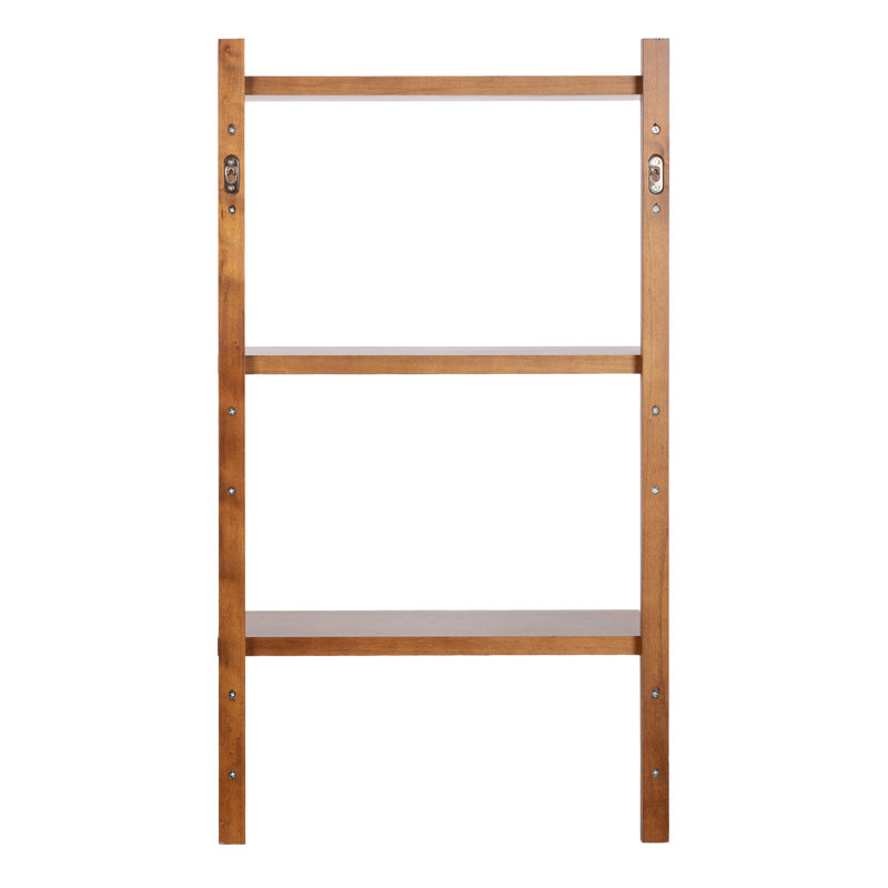 Carmouche Tiered Solid Wood Wall Shelf, Brown