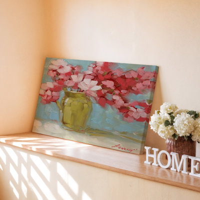 Impression sur toile, impression de fleurs roses et blanches impressionnistes pour le salon, la chambre à coucher, le bureau, le couloir, le vestibule, le mur de la galerie et la décoration intérieure moderne