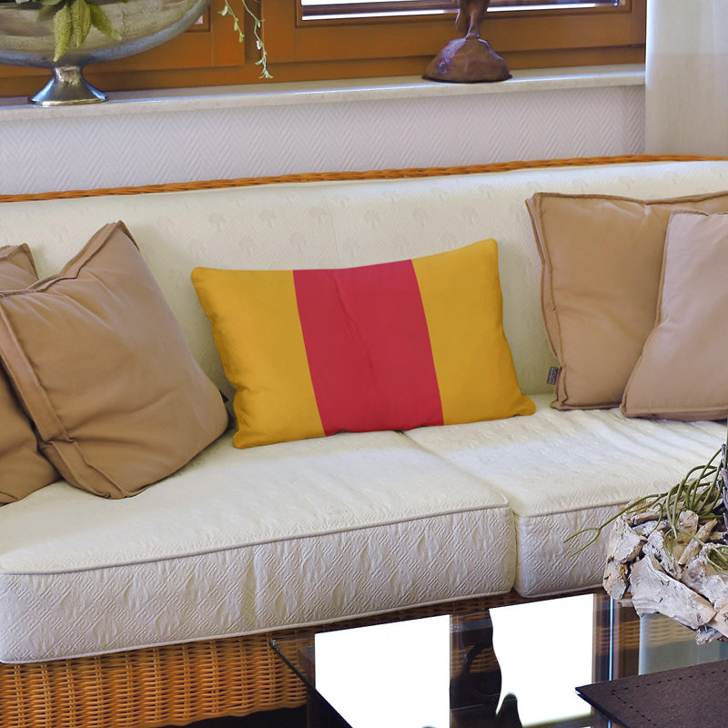 Housse de coussin lombaire Atlanta, Jaune / rose, Kansas