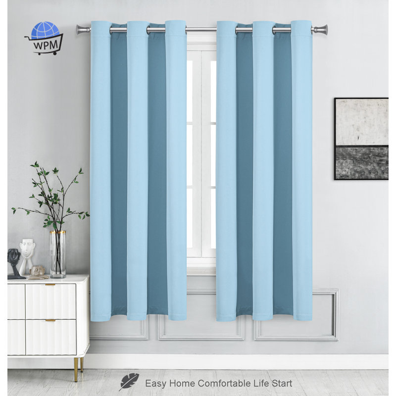 Blackout Drapes Curtains / Drapes Pair, 42" W x 63" L, Frozen 