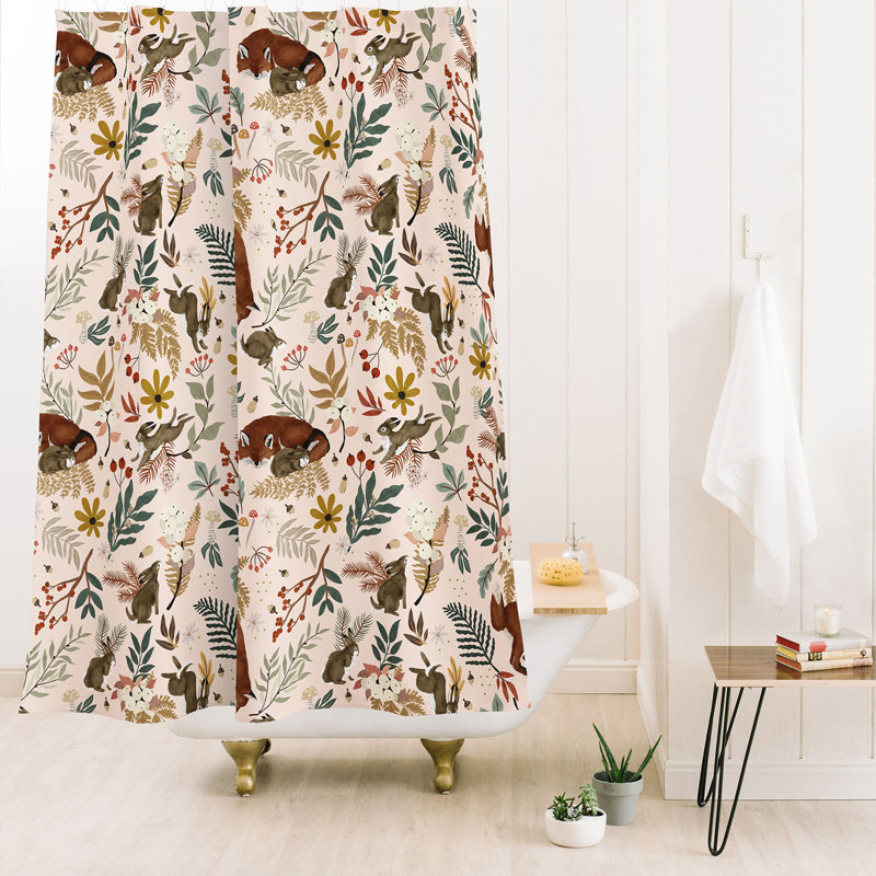 Rideau de douche simple Floral