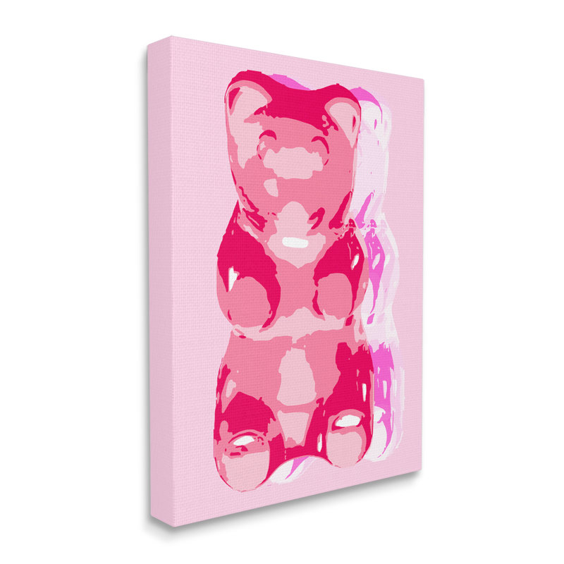 Art moderne sur toile, "Gummy Bear" moderne par Lil 'Rue, H 30 po x l 24 po x P 1,5 po
