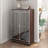 Modern Double Door Mirrored Shoe Cabinet - Brown, Frosted Glass, Silver Accents For Entryway Storage Edging