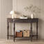 Console demi-lune avec tiroir et tablette-357744322