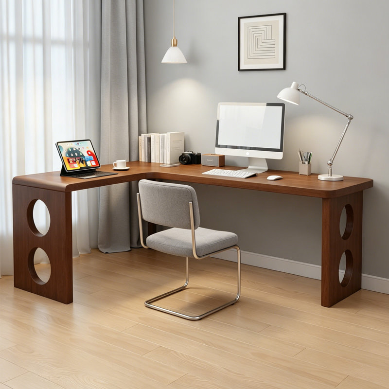 Bureau simple en bois de pin massif, H 29,5 po x l 70,87 po x P 39,4 po