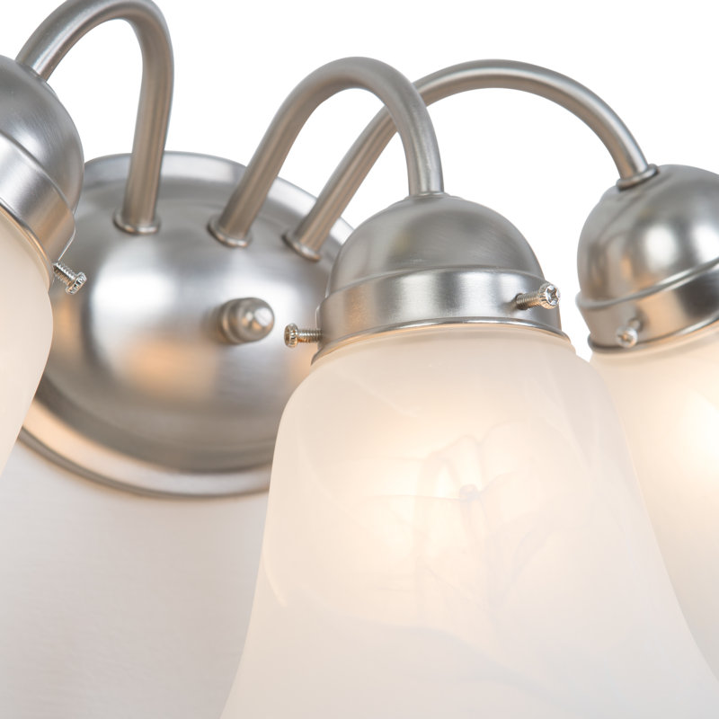 Éclairage pour salle de bain 3 lumières Canady, Nickel satiné