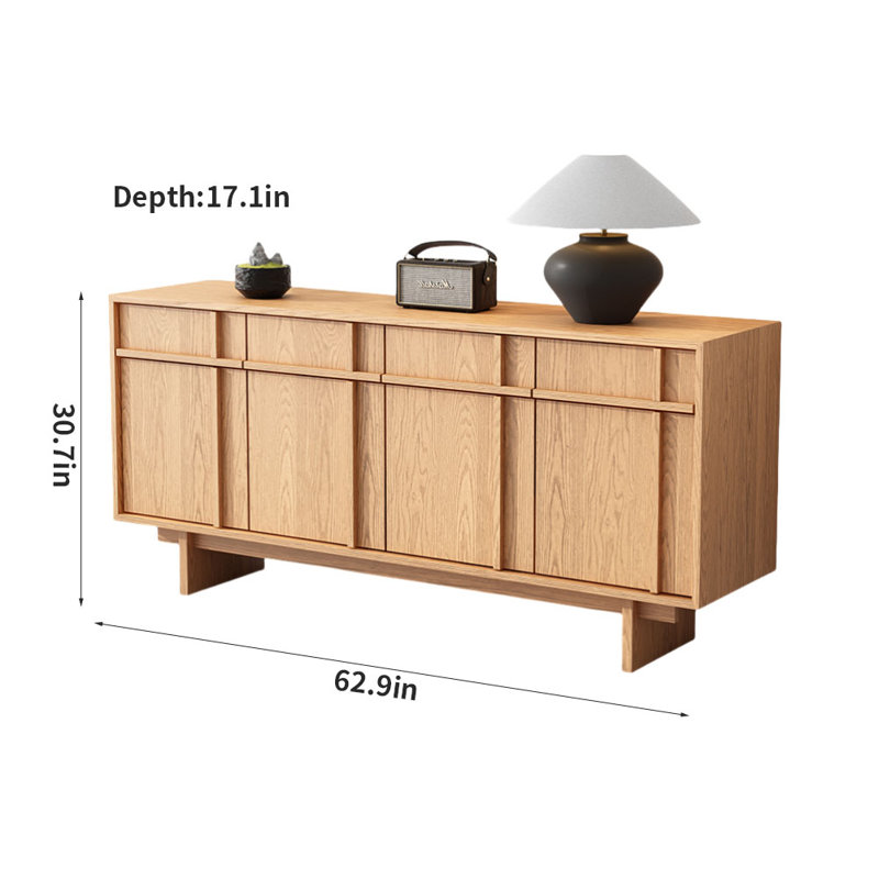 Buffet décoratif moderne simple en bois massif