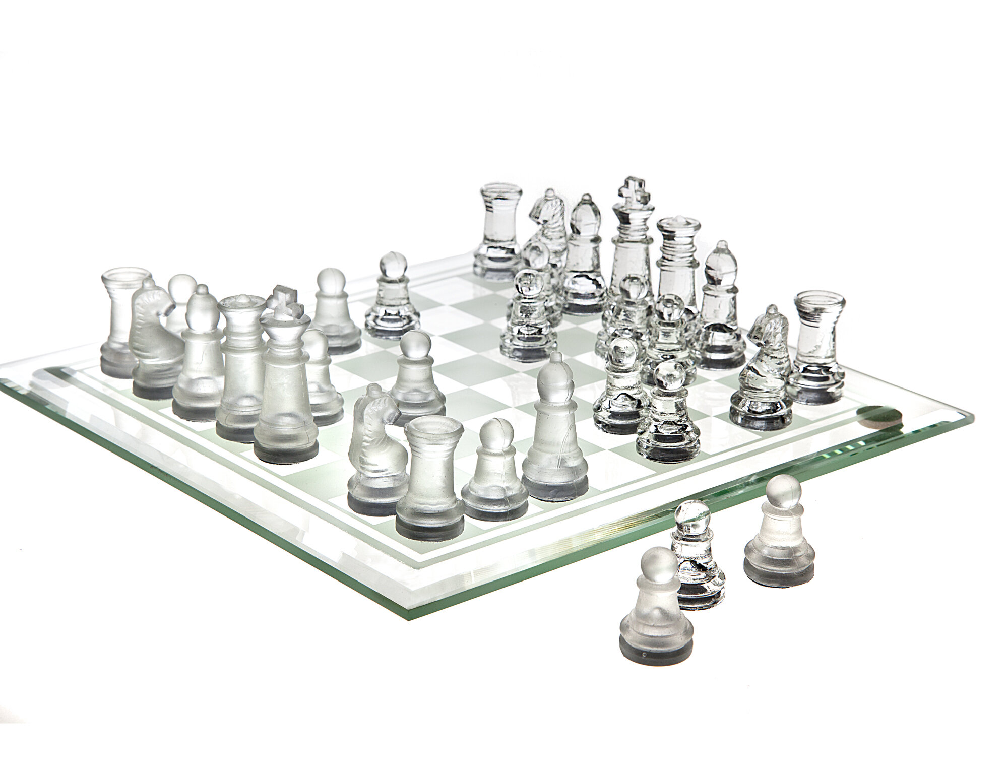 SINGLE REPLACEMENT PIECES: Etched Glass Chess Set – Chess House