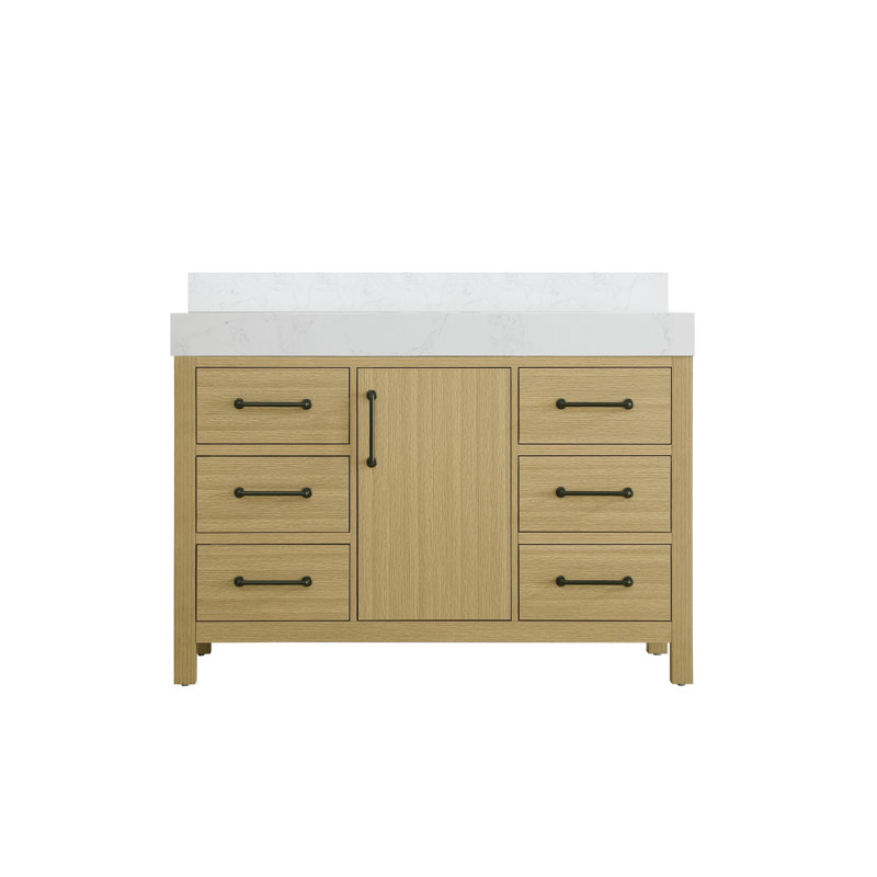 Ensemble de meuble-lavabo simple 48 po_VF60648-BS, Brun miel