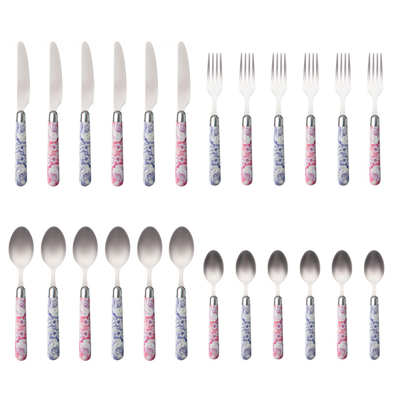 Mccusker 24 Piece 18/10 Stainless Steel Cutlery Set, Service for 6
