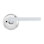 Levier d'intimité Bravura 839-0 Delray sur rosette ronde traditionnelle en chrome poli