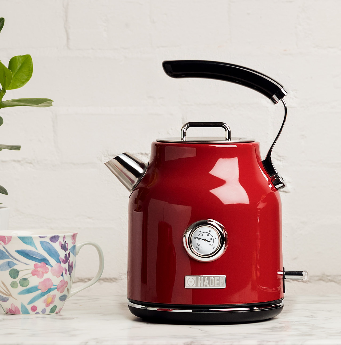 Haden Dorset Stainless Steel Electric Kettle, Red