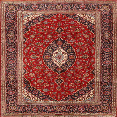 Tapis oriental en laine rouge