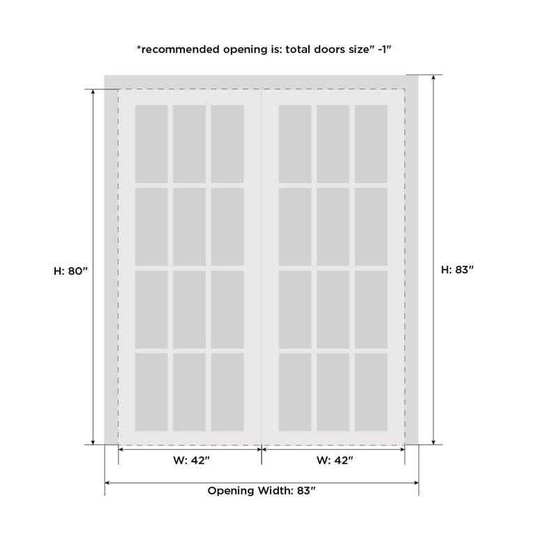 Portes coulissantes planètes blanches Planum, 84 po x 80 po, Finition
