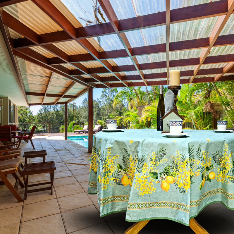 Nappe essuyable, résistante aux taches et enduite d'acrylique, Vert