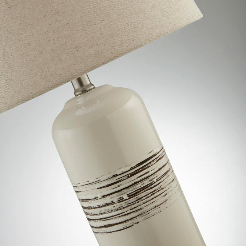 Lampe de table 25,5 po blanc / brun Digennaro