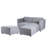 Ishah Module Sofa With 2 Ottoman Grey-17376603