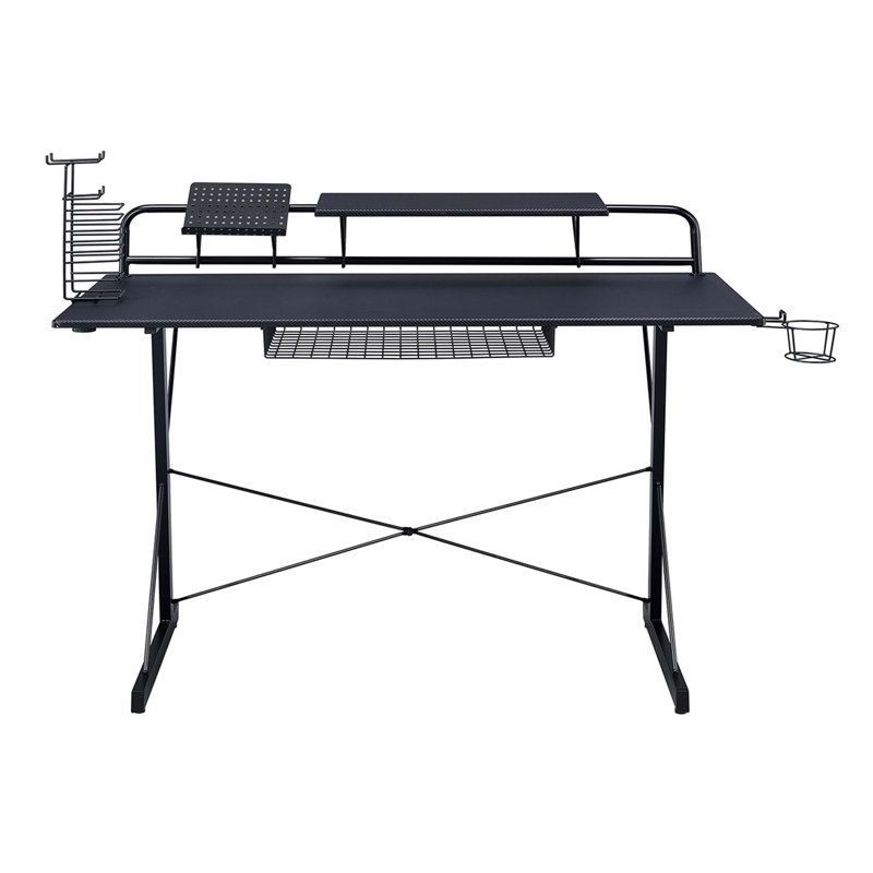 Shaia Metal Base Computer Desk, Black